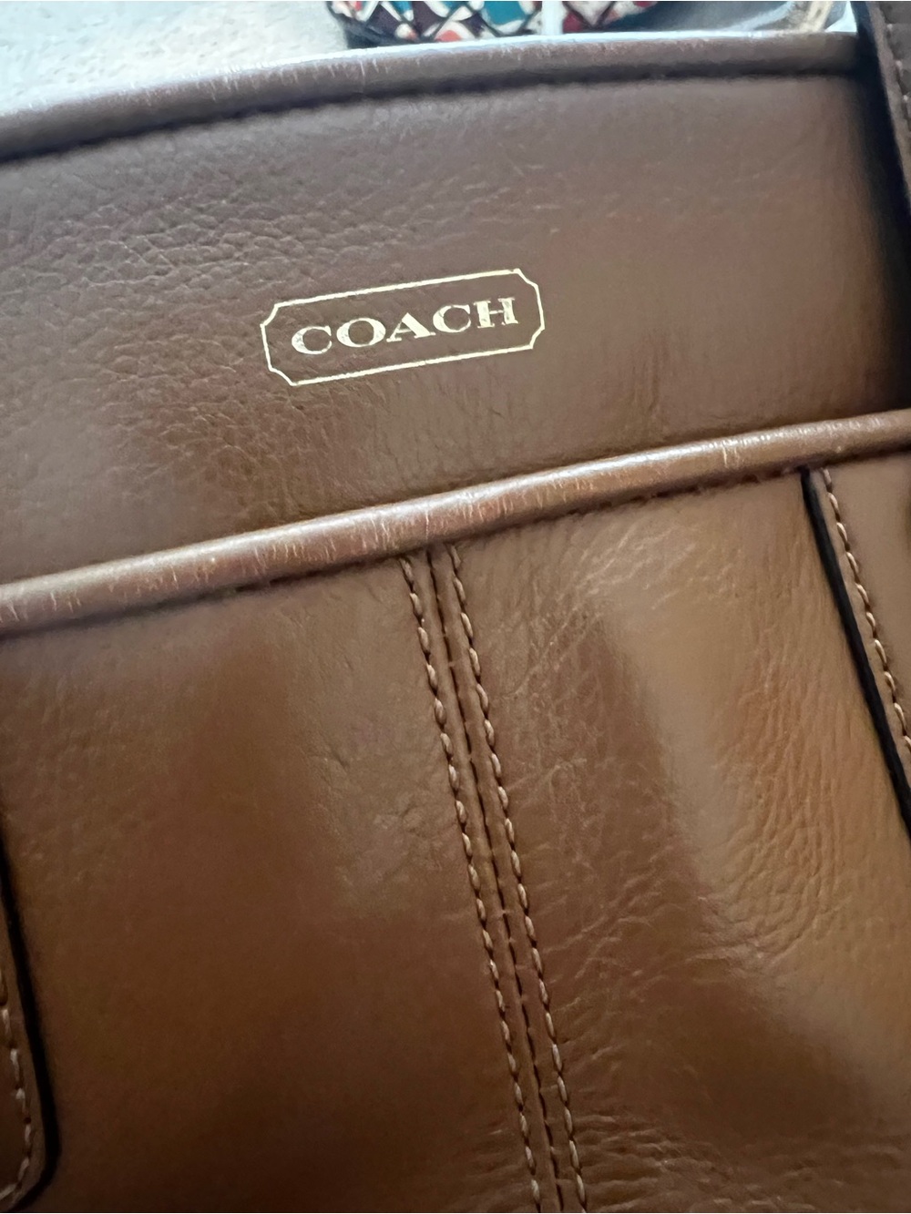 Cognac Coach Taylor Leather Bette Mini Tote Crossbody - Picture 2 of 14